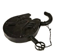 Indian Old Iron Tricky Hand forged Rare Lock and Key