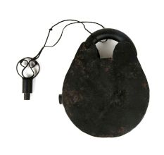 Indian Old Iron Tricky Hand forged Rare Lock and Key