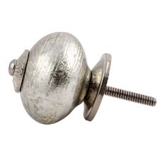 Silver Round Silver Fitting Ceramic Knob