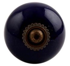 Navy Blue Antique Fitting Ceramic Knob
