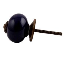 Navy Blue Antique Fitting Ceramic Knob