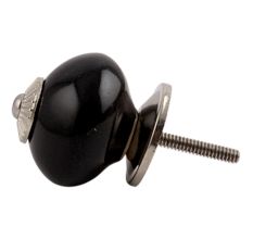 Black Silver Fitting Ceramic Dresser Knob