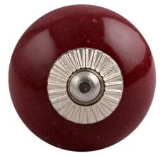 Solid Cherry Silver Fitting Drawer Knob