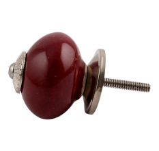 Solid Cherry Silver Fitting Drawer Knob