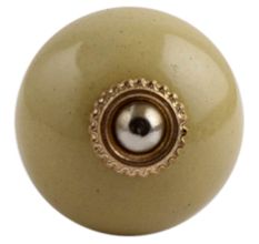 Spanish Olive Golden Fitting Ceramic Drawer Knob Online
