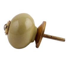 Spanish Olive Golden Fitting Ceramic Drawer Knob Online
