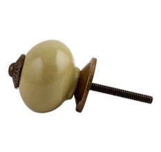 Spanish Olive Antique Fitting Ceramic Drawer Knob Online