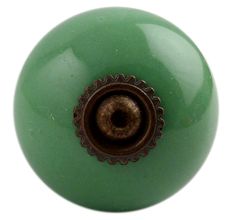 Solid Pea Green Antique Fitting Ceramic Dresser Knob