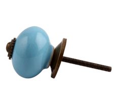 Sky Blue Antique Finishing Ceramic Dresser Knob