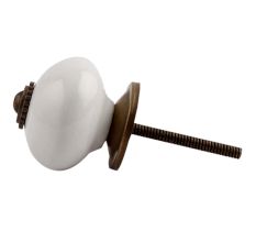 White Antique Fitting Ceramic Drawer Knob