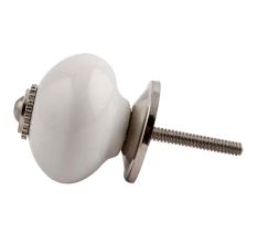 White Silver Fitting Ceramic Dresser Knob Online