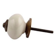 Cream Antique Fitting Ceramic Dresser Knob