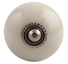 Cream Silver Fitting Ceramic Drawer Knob