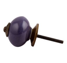 Purple Round Antique Fitting Ceramic Knob