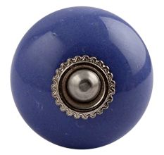 Slate Blue Silver Fitting Ceramic Cabinet Knob Online