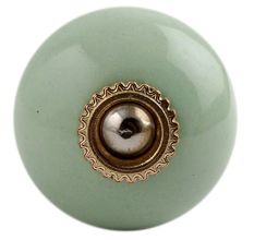 Solid Light Grey Golden Fitting Ceramic Cabinet Knob