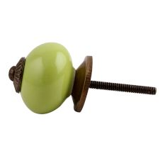 Lime Round Antique Fitting Ceramic Cabinet Knob