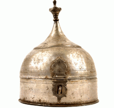 Brass Silver Colored Onion-form Jewellery Box /Pandan)