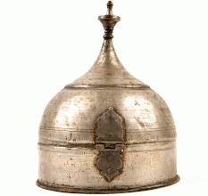 Brass Silver Colored Onion-form Jewellery Box /Pandan)