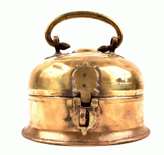 Solid Aged Bronze Steamer /Cooking Vessel