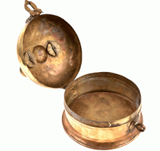Solid Aged Bronze Steamer /Cooking Vessel