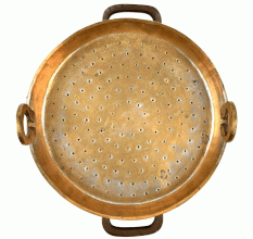 Very Old Traditional Bronze Cooking Pot with Lid