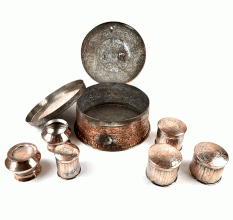 India Vintage Brass Trinket Box Hand Casted