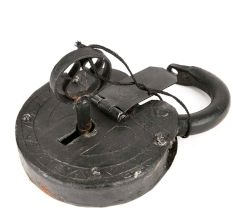 Old Indian Padlock Iron Hand Crafted Key Lock