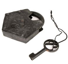 Indian Old Iron Hand Handmade Lock & Key Working