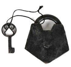 Indian Old Iron Hand Handmade Lock & Key Working