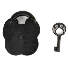 Vintage Iron Gate Padlock with Key Working Condition