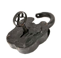 Vintage Iron Gate Padlock with Key Working Condition