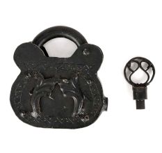 Vintage Iron Lock and Key Home Decor Collectible