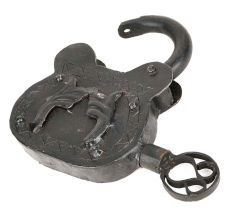 Vintage Iron Lock and Key Home Decor Collectible
