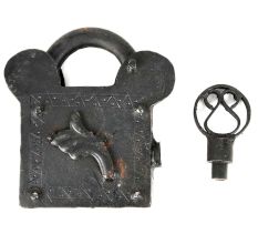 Iron Lock and Key Old Vintage Useful Home Collectible