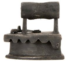 Old Rustic Iron on the Hot Coal Used To Iron Clothes