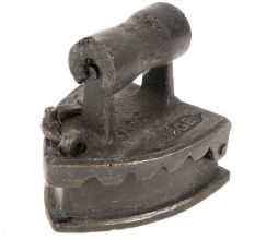 Old Rustic Iron on the Hot Coal Used To Iron Clothes