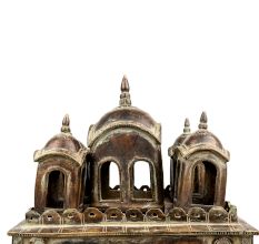 Old fort Design in Brass on Vintage (Trunk Up) Box