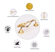 Rare Handmade Brass Temple Oil Lamp