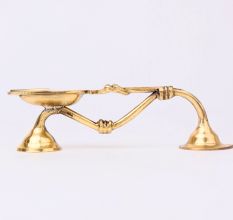 Rare Handmade Brass Temple Oil Lamp