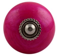 Neon Pink Silver Fitting Ceramic Dresser Knob