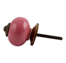 Dark Pink Antique Fitting Ceramic Drawer Knob