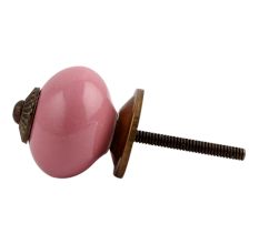 Pink Round Antique Fitting Ceramic Dresser Knob