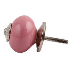 Pink Round Silver Fitting Ceramic Drawer Knob Online