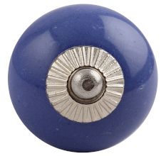 Slate Blue Silver Fitting Ceramic Drawer Knob Online
