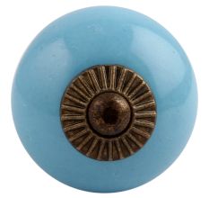 Sky Blue Antique Fitting Ceramic Cabinet Knob