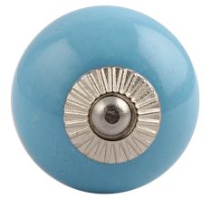 Sky Blue Silver Fitting Ceramic Drawer Knob Online