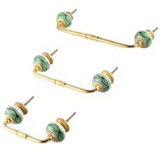 Green Loop Ceramic Bridge Handle