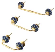 Yellow Drop Melon Ceramic Bridge Handle