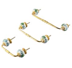 Blue Berry Ceramic Bridge Handle